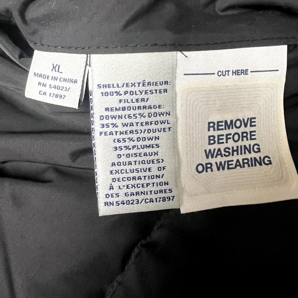 Vintage Y2K Old Navy Size XL Outerwear Down Filled Reversible Puffer Jacket Coat